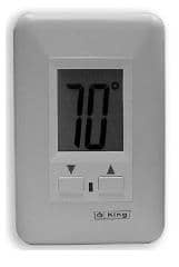King ES-230 line voltage thermostat for controlling electric baseboard heat - at InsapectApedia.com